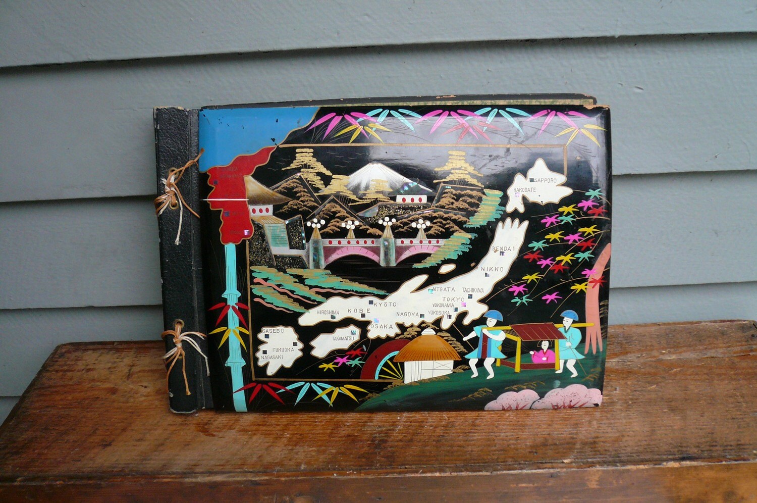 1940s 1950s Japanese Photo Album Lacquer UNUSED