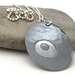 Large copper and sterling silver pendant necklace. Rustic artisan handmade jewelry. Organic hammered oval. Oxidized. Breathing Thunder...