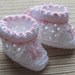 Number 46 Knitting Pattern Lacy Booties with Daisies 0-3 months