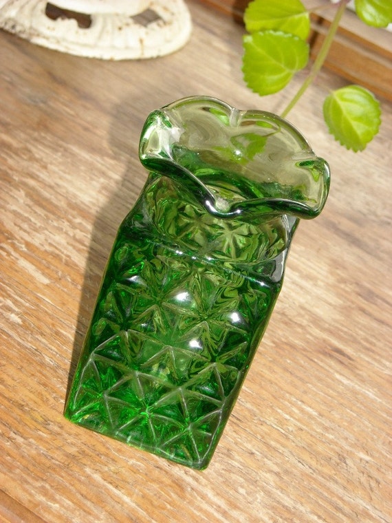 Vintage Pressed Glass Vase 10