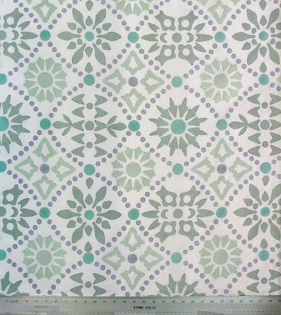 Hand Printed Linen Fabric One Yard Block Printed by Hand