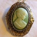 Vintage OPERI Cameo Brooch or Pendant With Chain