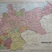 Antique Map, German Empire, Russia, Peerless World Atlas, 1889