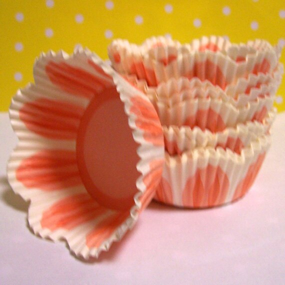 100 Peach Tulip Pastel Cupcake Liners
