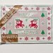 Vintage Paper Place Mats - 'Happy Holidays' Red and Green Reindeer Place Mats - Set of 50 - Christmas Placemats