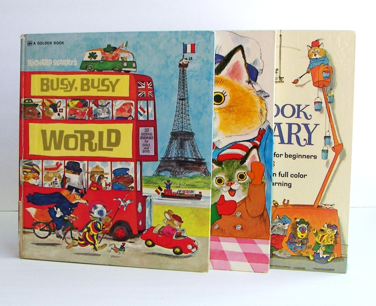 Richard Scarry Book Collection Three Children's Books