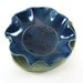 Ceramic Berry Bowl Blue / Berry Bowl Colander / Berries / Blue Bell / Leaf Plate / Leaf Tray / 569