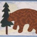 Bear in the Woods Fabric Postcard
