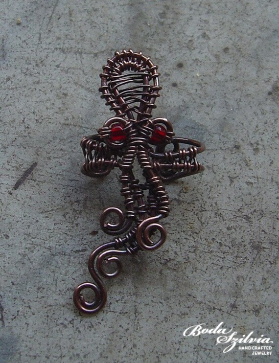 Octopus wire wrapped ear cuff