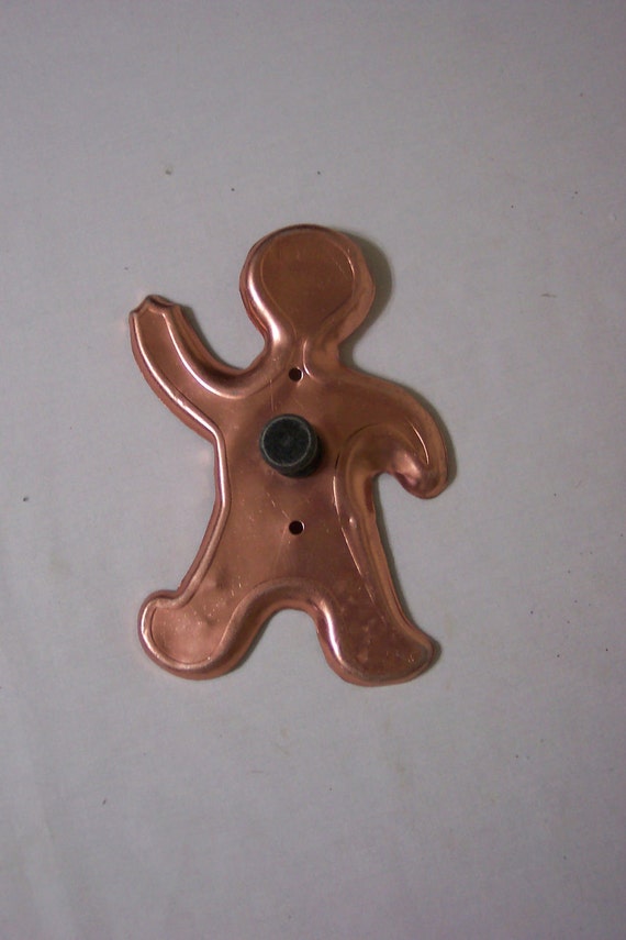Vintage Cookie Cutter Gingerbread Man Copper Toned By Luruuniques 2425
