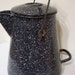 U S Navy Coffeepot, Graniteware Dark Blue Speckled Coffee Pot, Heavy Granite USN Coffeepot... Large Granite Coffee Pot