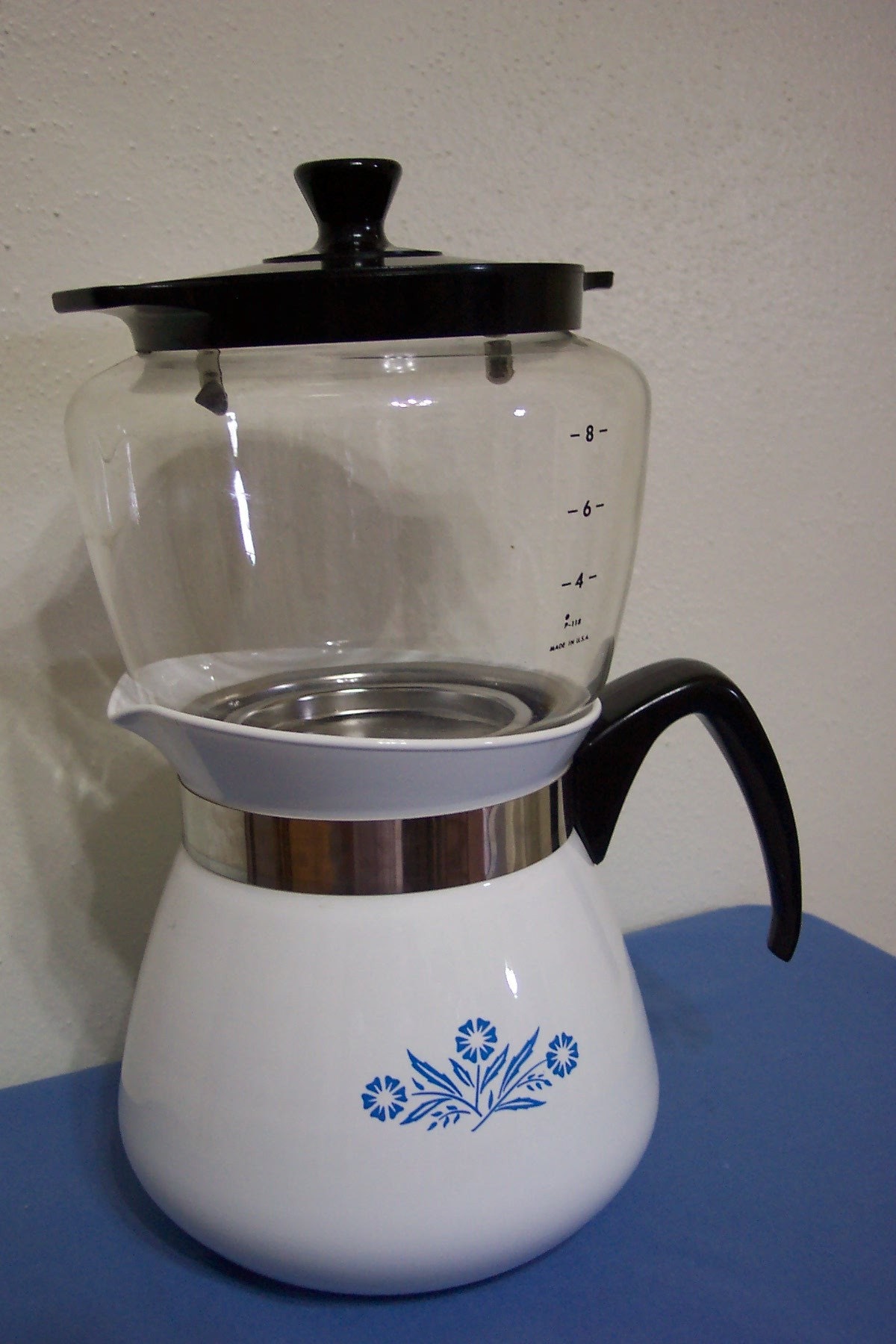 Corningware Dripolator Coffee Pot Cornflower Blue