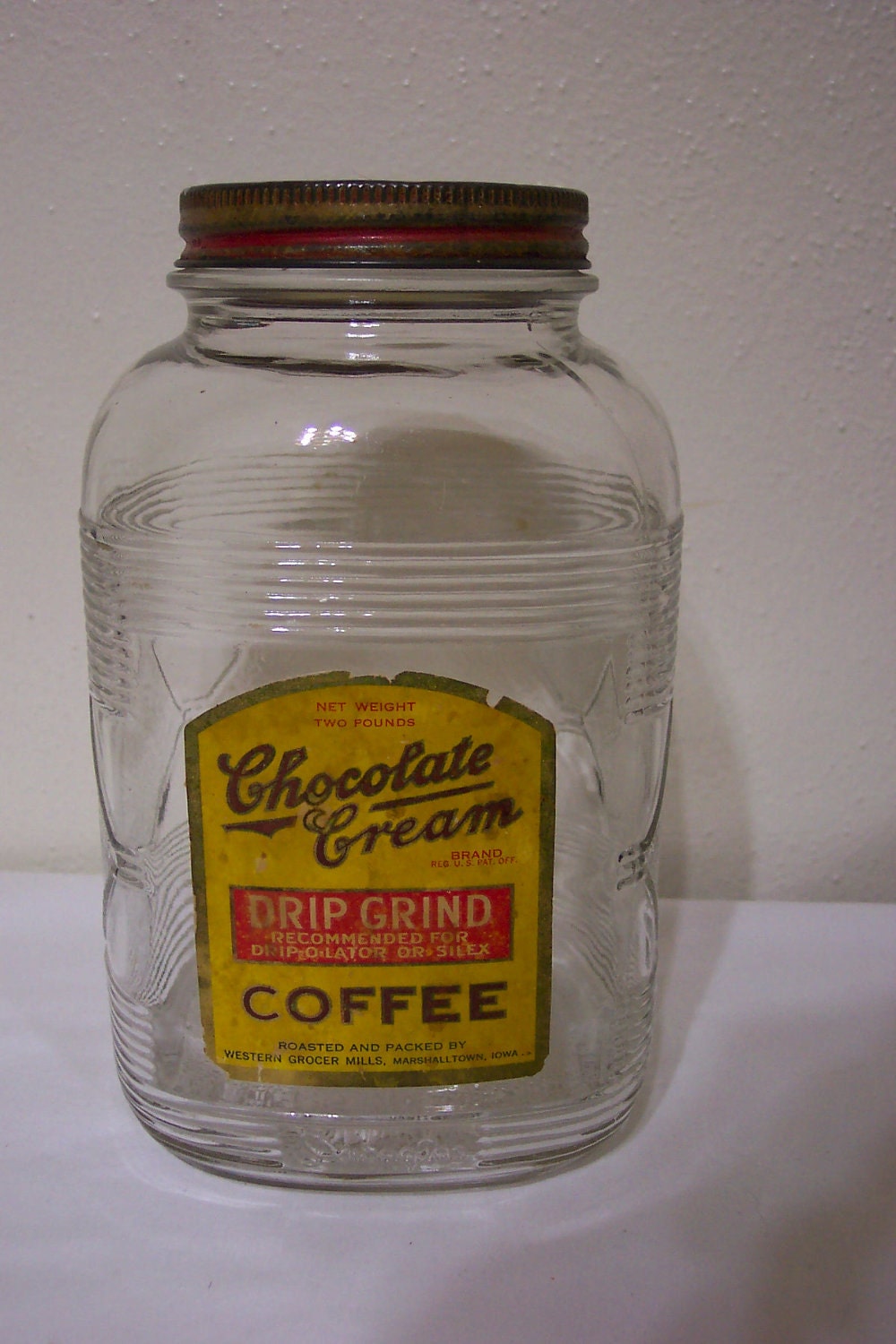 Jar Coffee Jar 2 Pound Coffee Jar Glass Coffee Jar