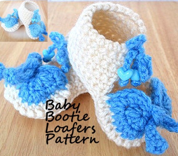 Baby Bootie High Top Loafers Crochet Pattern PDF