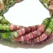 Watermelon Tourmaline heishi gemstone beads1 full strand