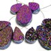 Druzy trio set 3 top drilled drops