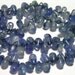 Spectrolite blue labradorite smooth little drops whole 14" strand 3x7mm