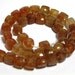 Red copper rutilated faceted 3D cubes half strand strawberry quartz gemstone