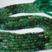 LAST ONE real EMERALD Faceted rondells 14 inch strand