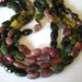 BIG Watermelon Tourmaline gemstone faceted large nuggets full strand