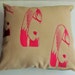 SALE Artwork Reversible Aqua Pillow