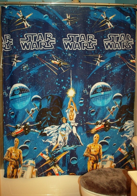 Bathroom Set Made with Vintage Star Wars Bed Sheet