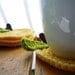 Crochet Apple Coasters - yellow set of 4