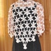 CASHMERE LACE The Rain of Flowers - crochet white floral shawl