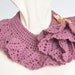 Crochet Wool Yarn Spiral Ruffle Scarf