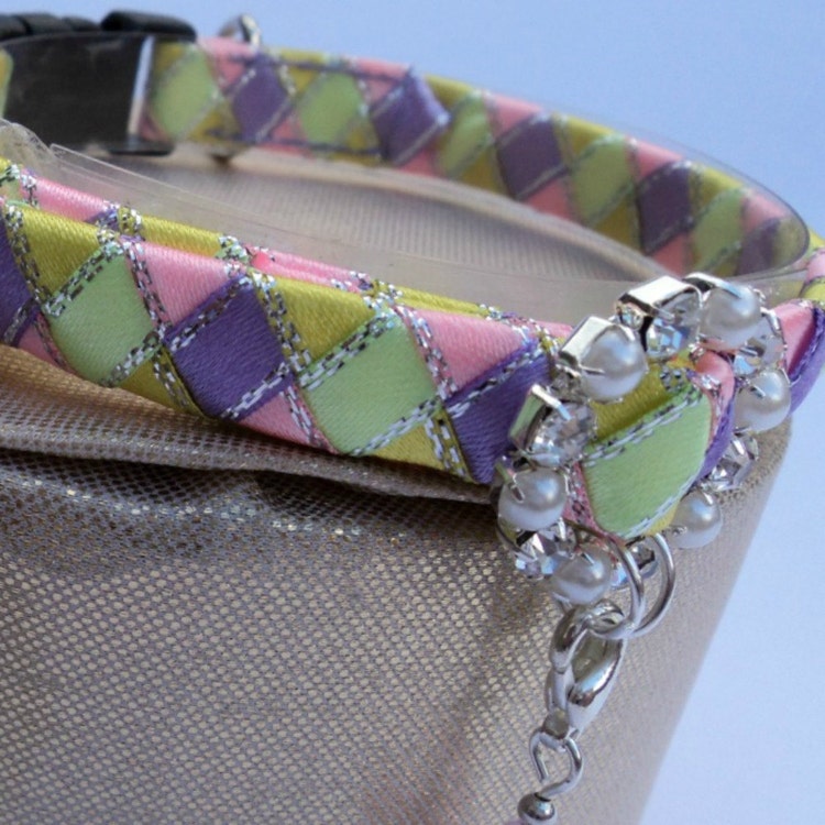 Fancy Cat Collar with Diamante Buckle and Charm by TheGlamorousCat