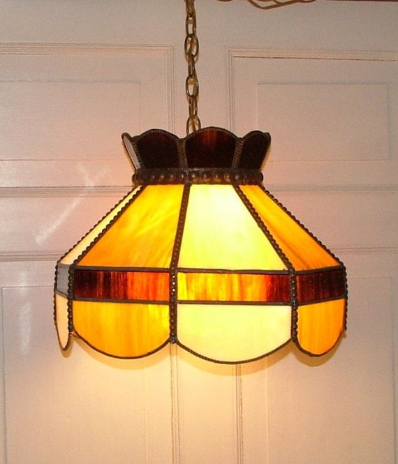 Thomas Industries Moe Lighting Stained Glass Hanging by AnnsLights