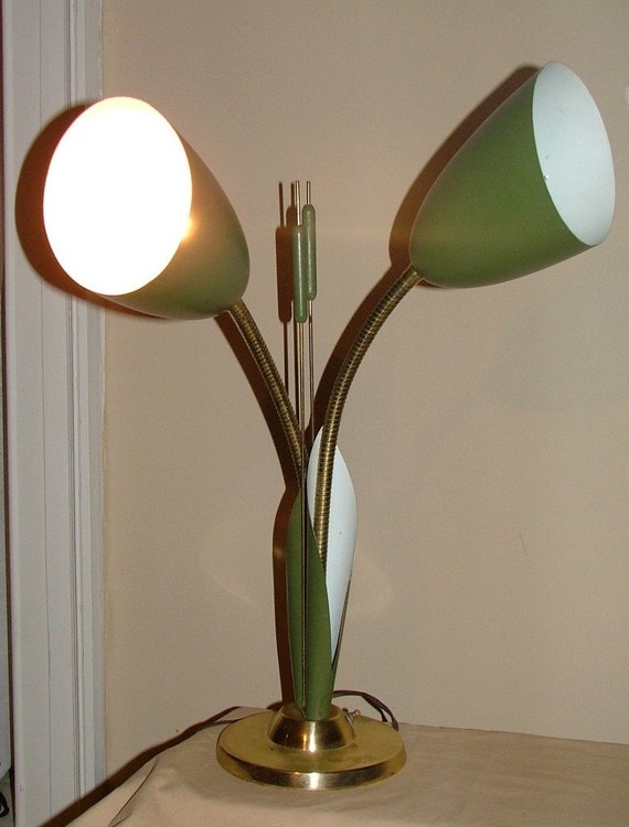 atomic vintage lamp table Fixture Retro Cattail Century Atomic Light Mid Lamp Vintage