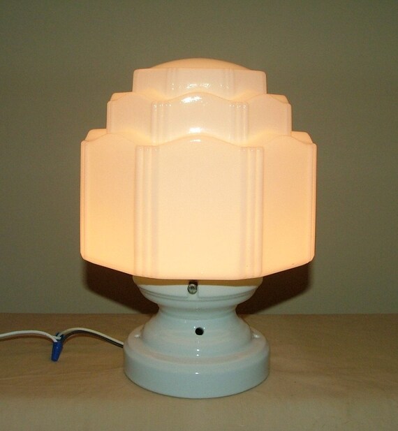 Antique Porcelain Ceiling Light Fixture Milk Glass Globe