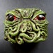 Cthulhu polymer clay cuff bracelet