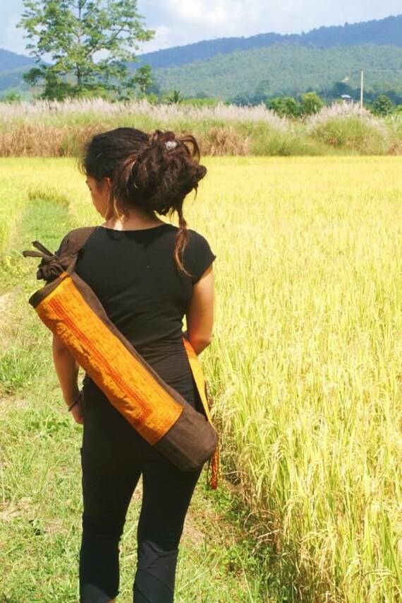 the NomaD YoGa mat bag upcYcLeD Hmong hilltribe by NomadicRoots