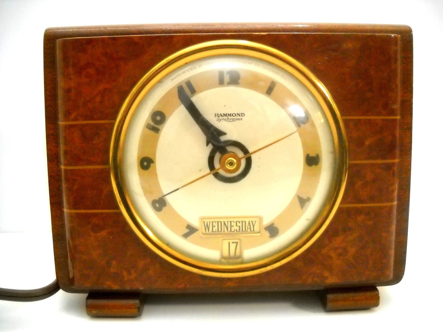 Antique 1930s Art Deco Hammond Clock