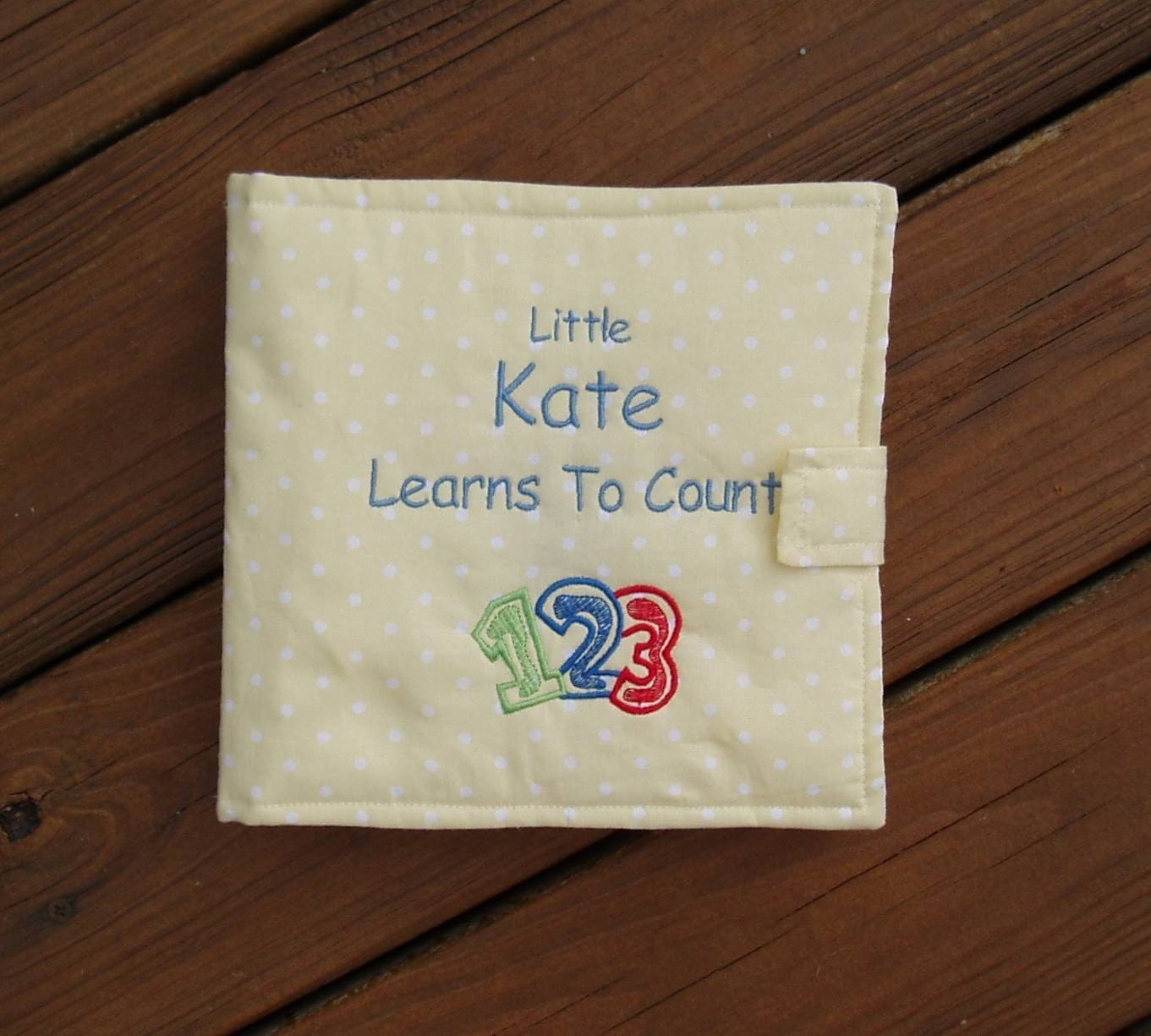 Personalized Cloth Baby Book Embroidered Learning To Count 1