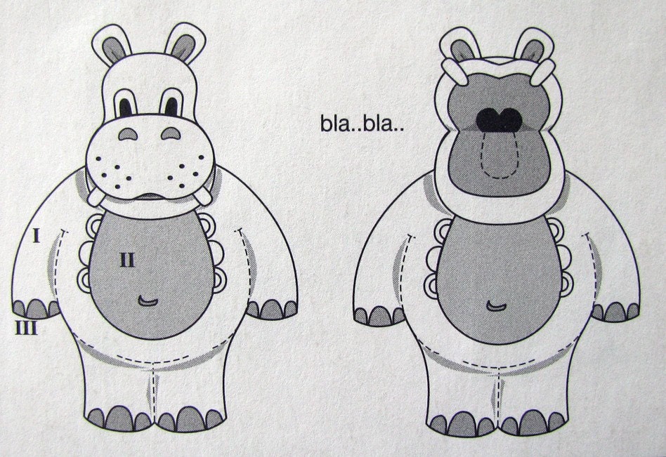 hippo sewing pattern