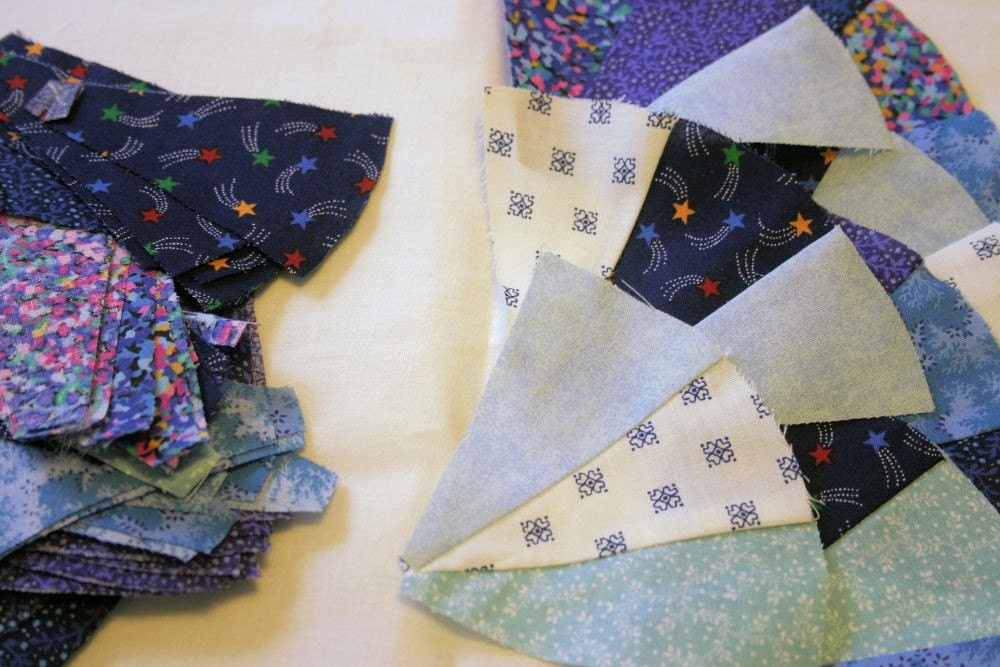 PRECUT QUILT PIECES DRESDEN PLATE DESIGN