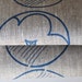 Royal Blue garden linen- hand screen printed linen - eco-friendly - celina mancurti