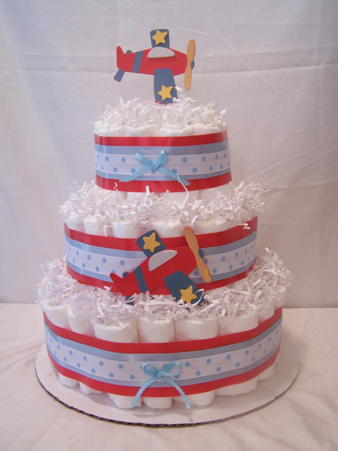 Airplane Diaper Cake 3 Tier