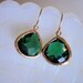 Emerald Green Gold Earrings