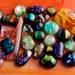 Handmade Dichroic Fused Glass Cabs Cabochons Beads lot of 30