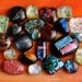 Handmade Dichroic Fused Glass Cabs Cabochons Beads lot of 20