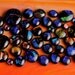 Handmade Dichroic Fused Glass Cabs Cabochons Beads lot of 30
