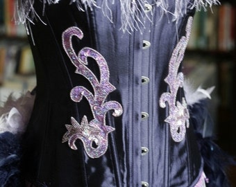 MARDIS GRAS Plus Size Circus Ringmaster Dress Purple Burlesque Corset Costume 2XL