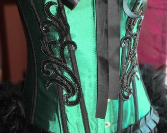 ABSINTHE Circus Burlesque Corset Costumes Black outfit Green Fairy