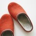 Shot 80's / Felted home slippers Handmade to order