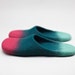 Peppermint in love with raspberries." Felted wool slippers HANDMADE TO ORDER
