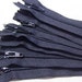 SALE - Fifty 10 inch black YKK zippers
